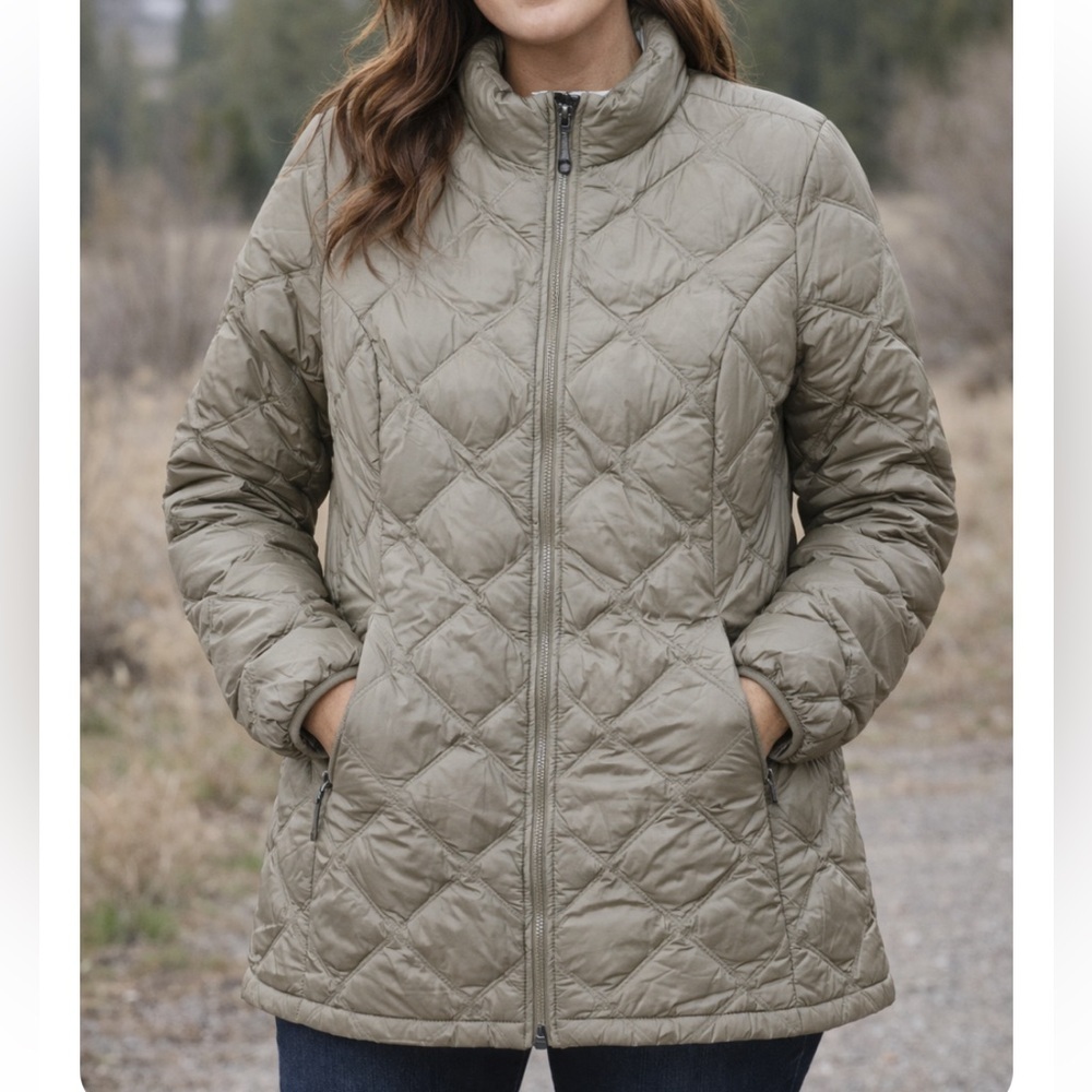 Eddie Bauer Women’s Premium Goose Down Quilted Puffer Coat